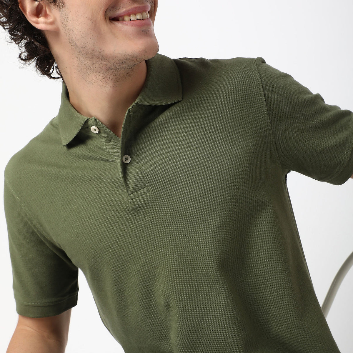 Regular Fit Solid Polo T-Shirt