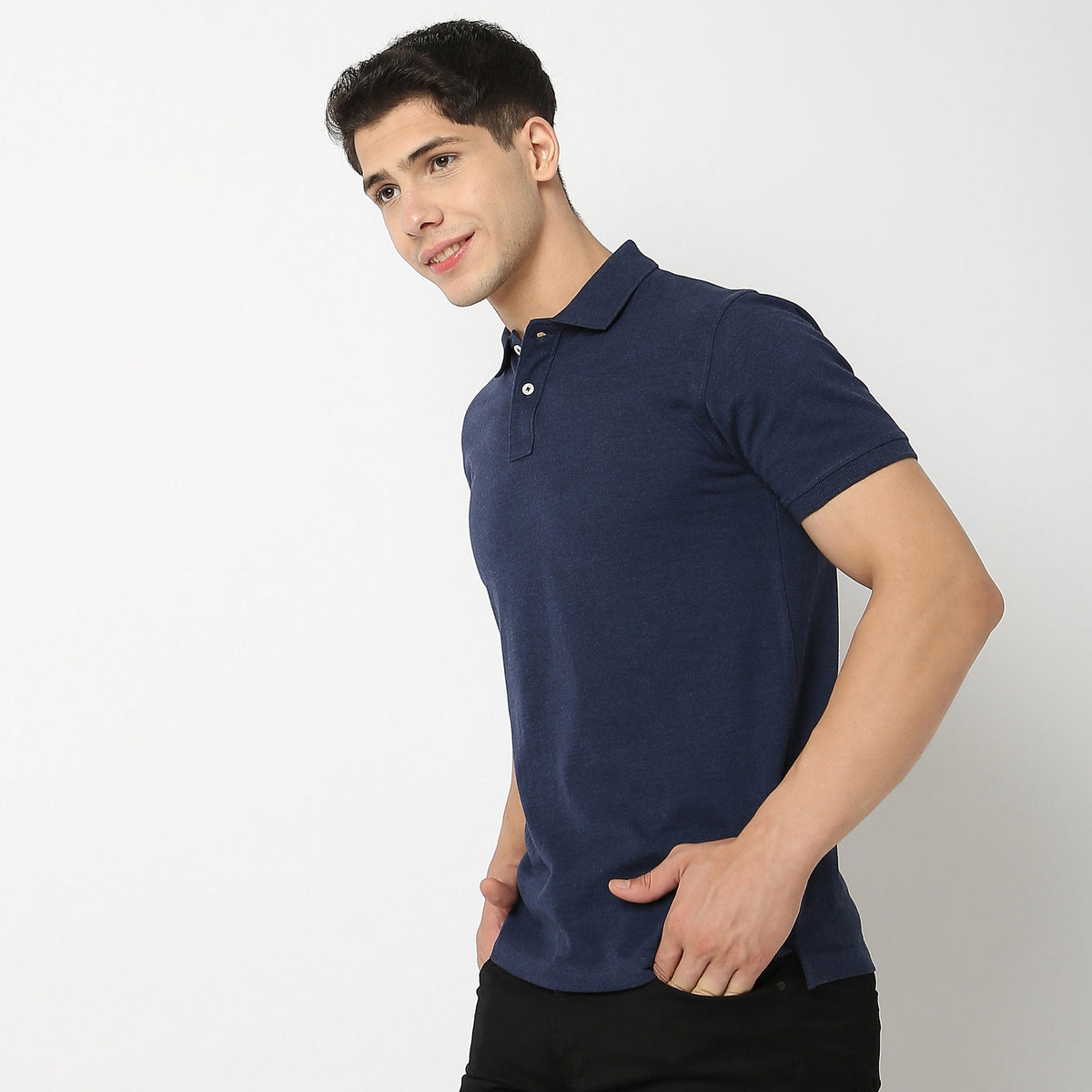 Regular Fit Solid Polo T-Shirt