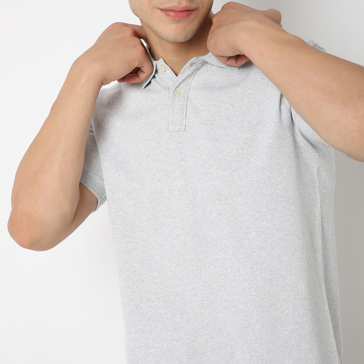 Regular Fit Solid Polo T-Shirt