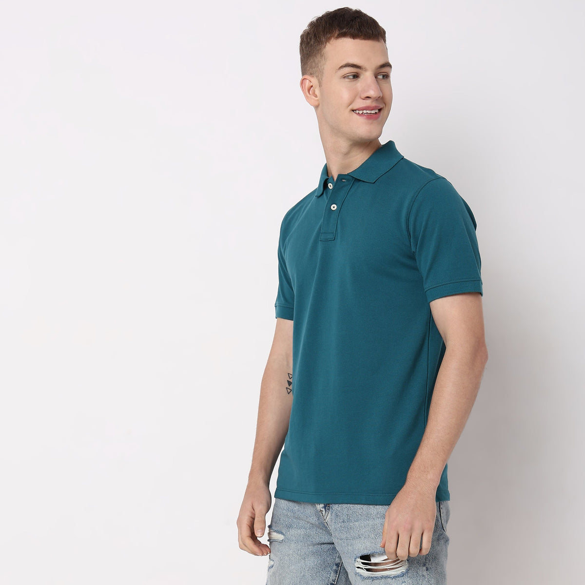 Regular Fit Solid Polo T-Shirt