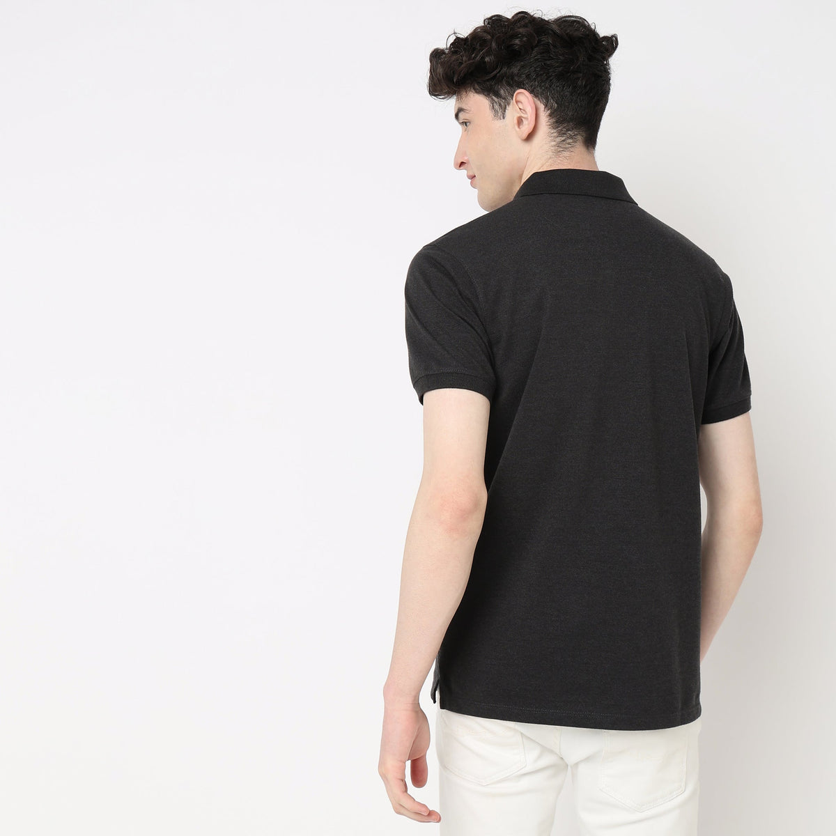 Regular Fit Solid Polo T-Shirt