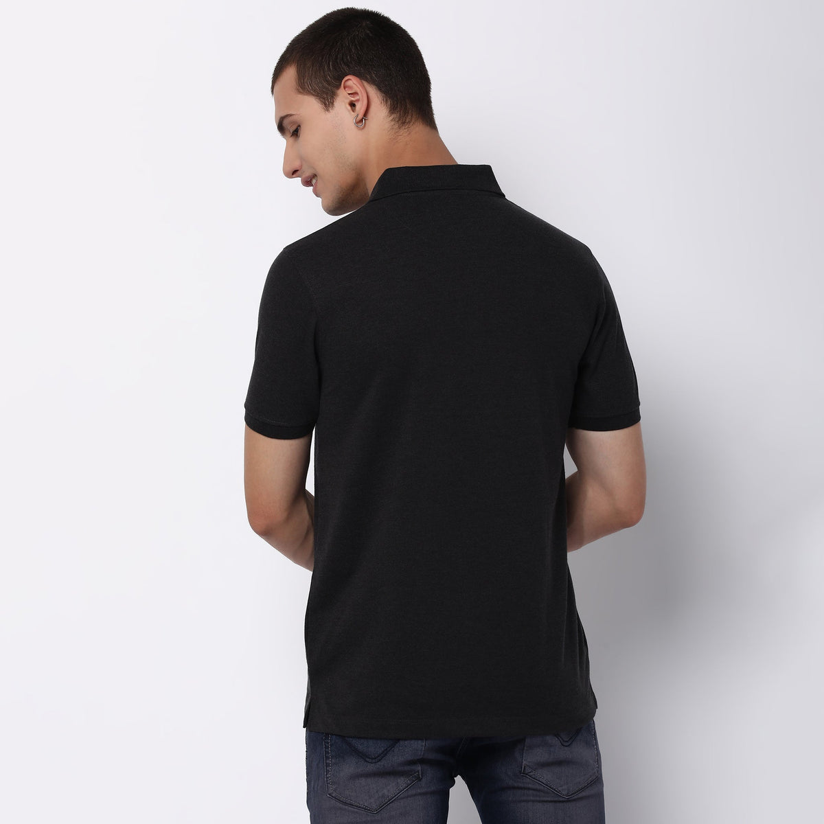 Regular Fit Solid Polo T-shirt