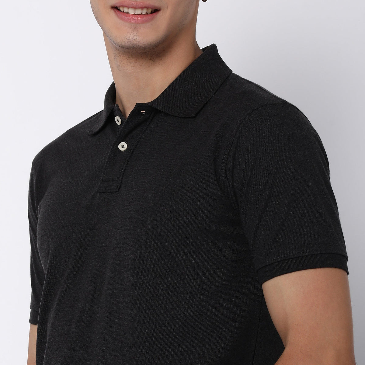 Regular Fit Solid Polo T-shirt