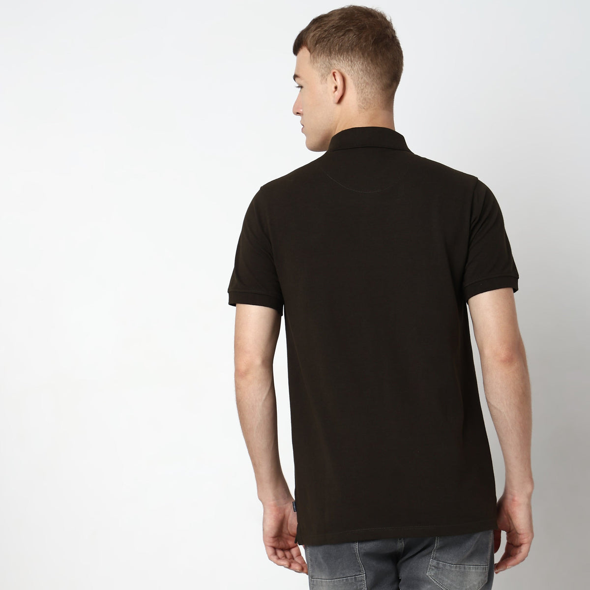 Regular Fit Solid Polo T-Shirt