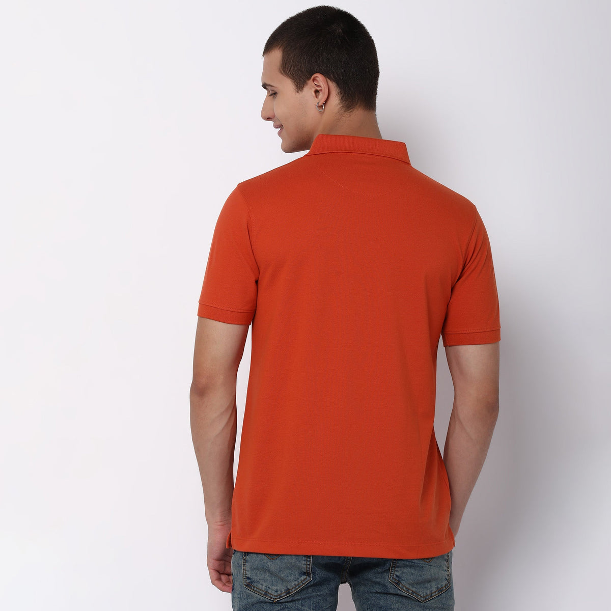 Regular Fit Solid Polo T-shirt