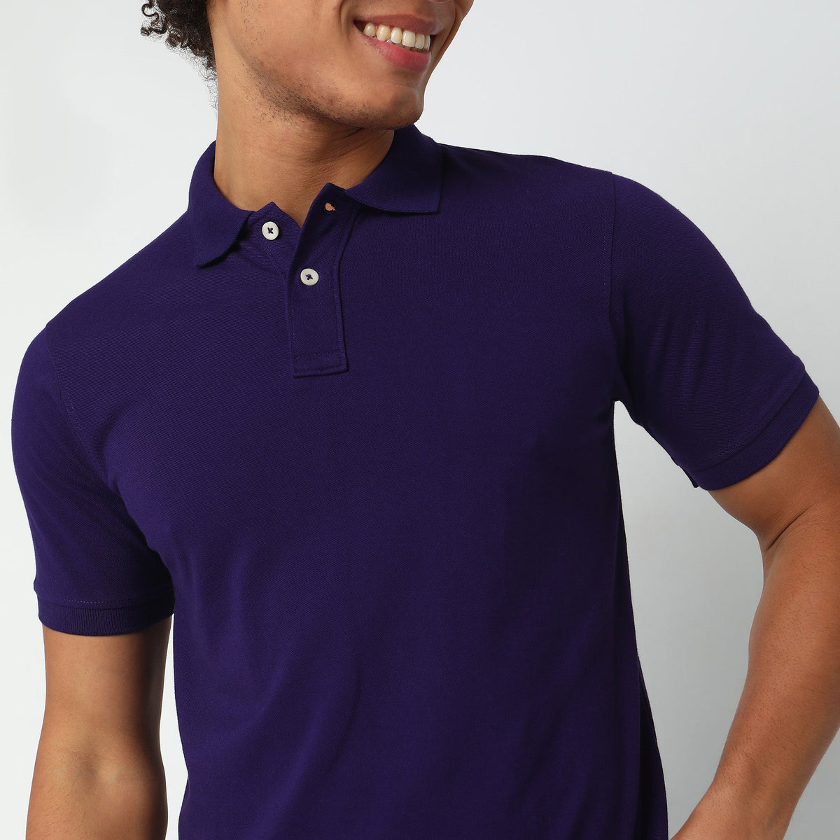 Regular Fit Solid Polo T-Shirt