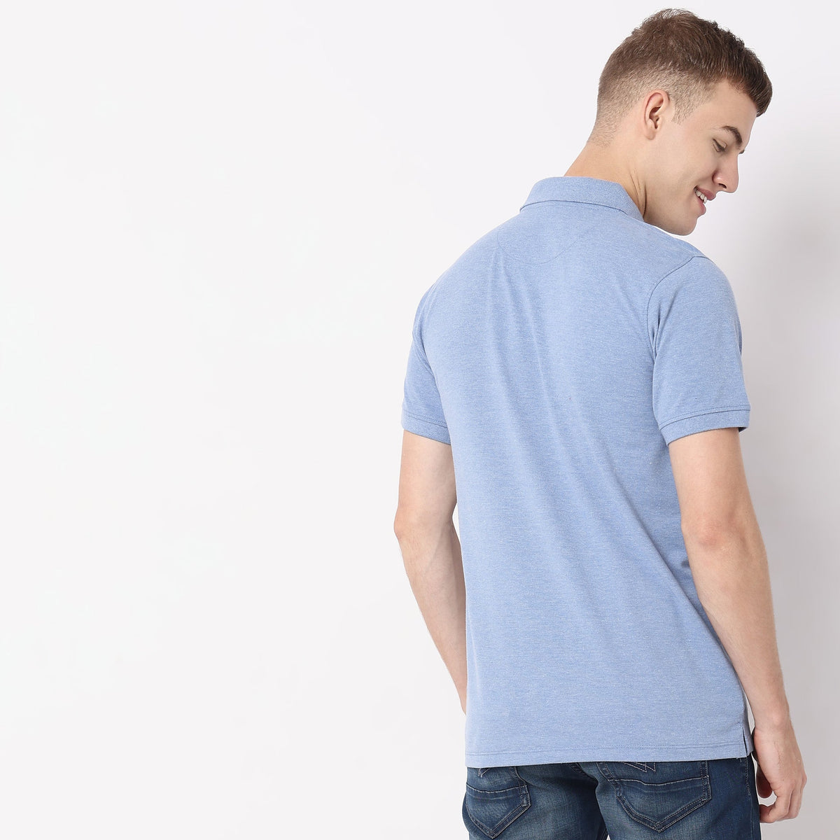 Regular Fit Solid Polo T-Shirt