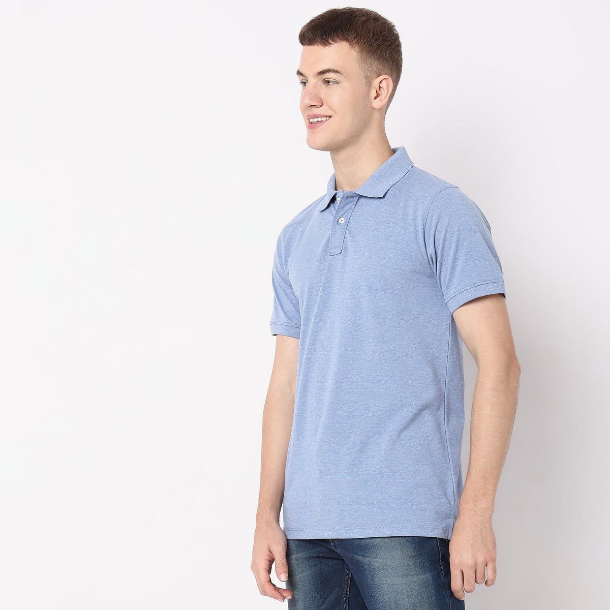 Regular Fit Solid Polo T-Shirt