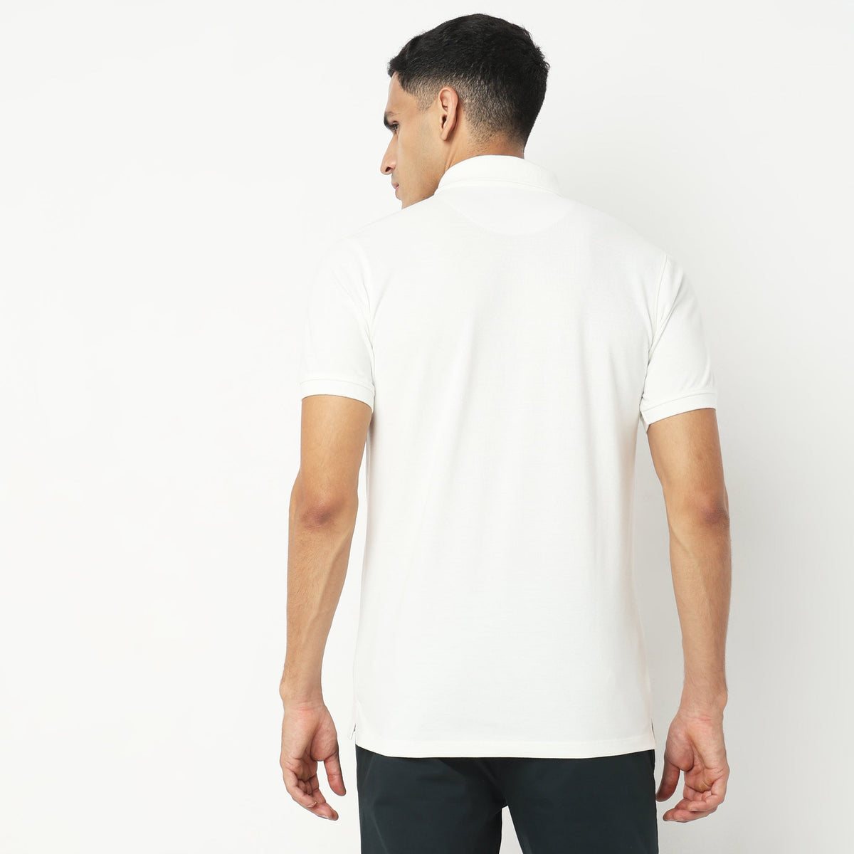 Regular Fit Solid Polo T-Shirt