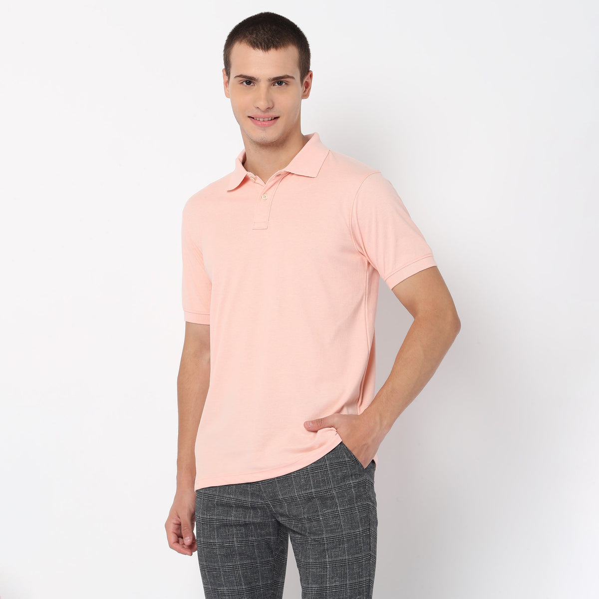 Regular Fit Solid Polo T-shirt