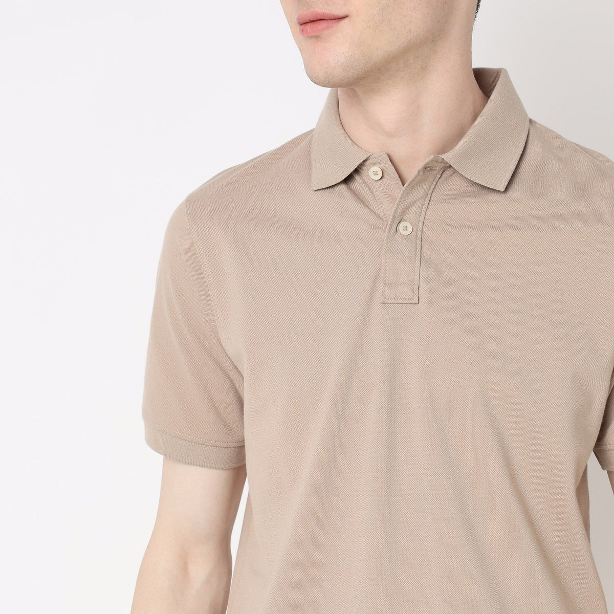 Regular Fit Solid Polo T-Shirt