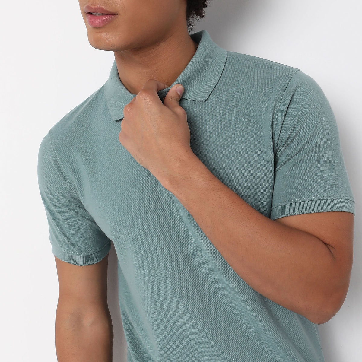 Regular Fit Solid Polo T-Shirt