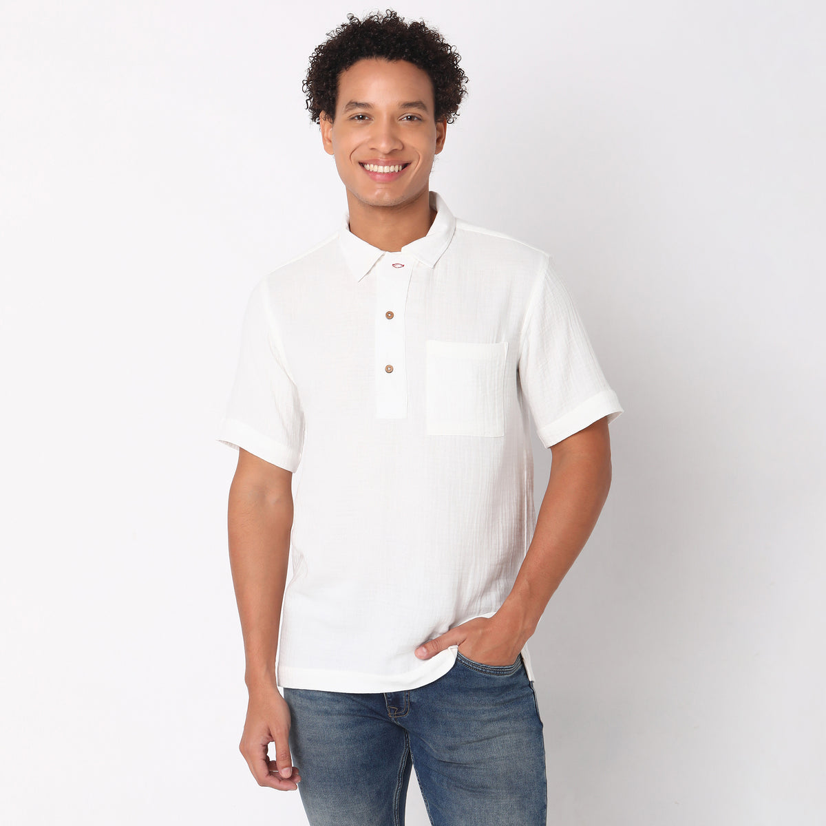 Regular Fit Solid T-Shirt