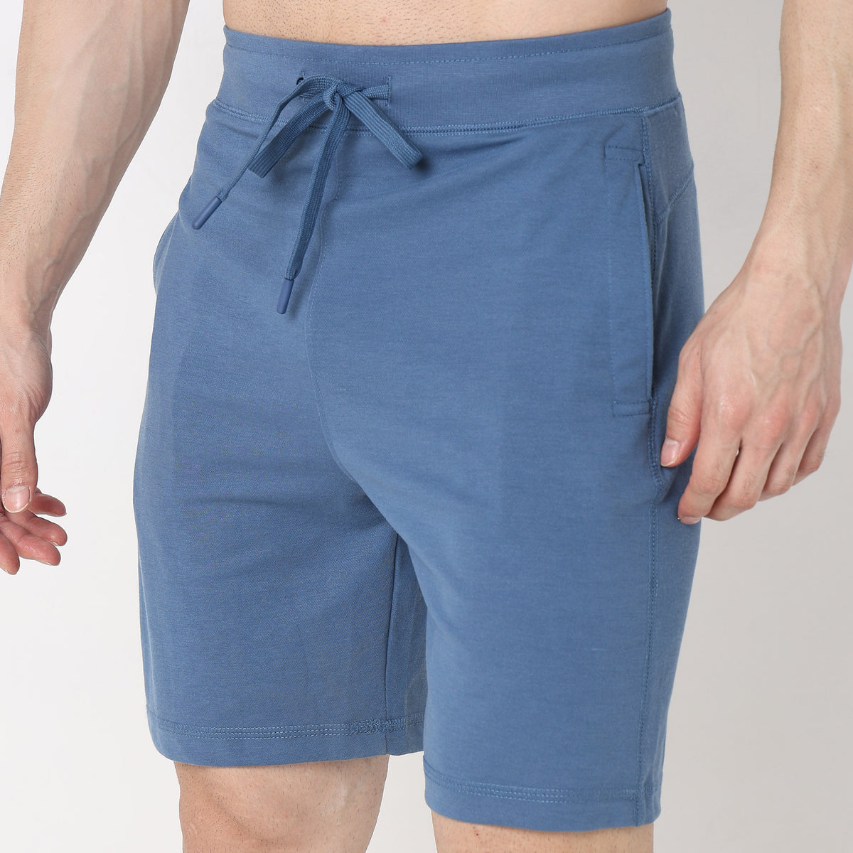 Solid Knee Length Shorts