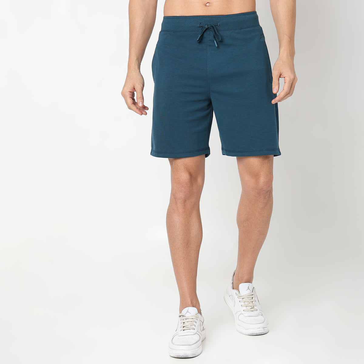 Solid Knee Length Shorts