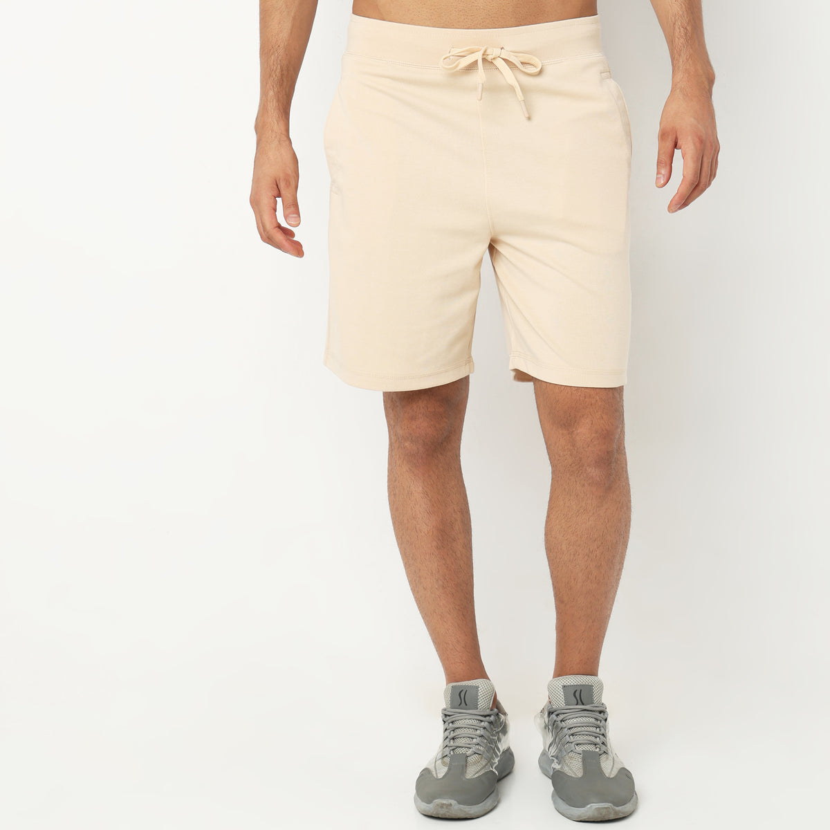 Solid Knee Length Shorts