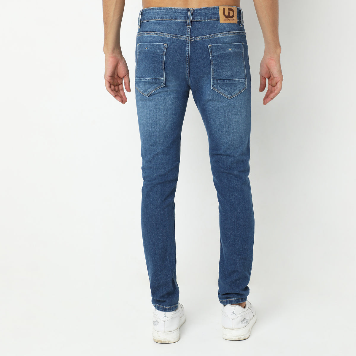 Skinny Comfort Solid Mid Rise Jeans