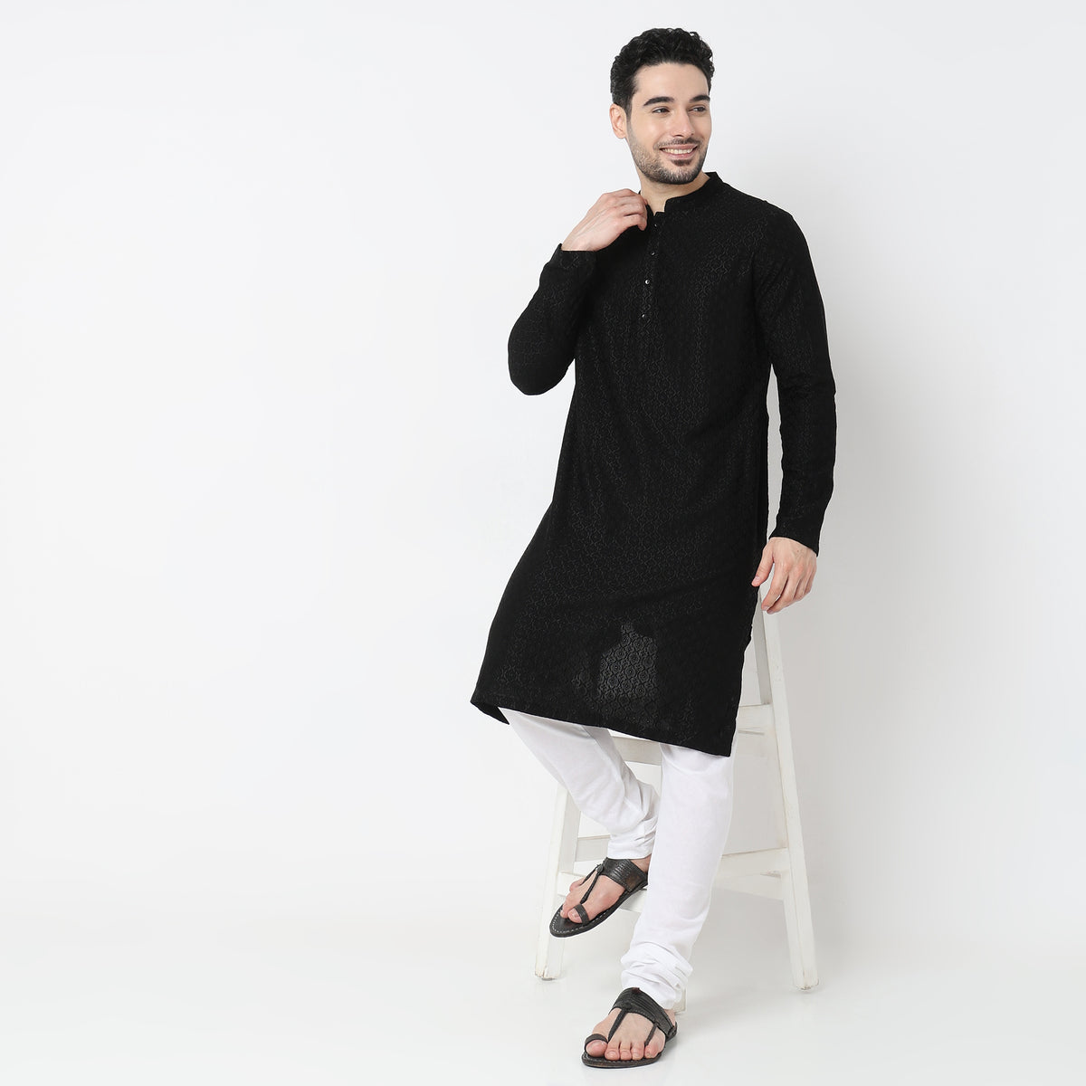 Regular Fit Embroidered Kurta Sets