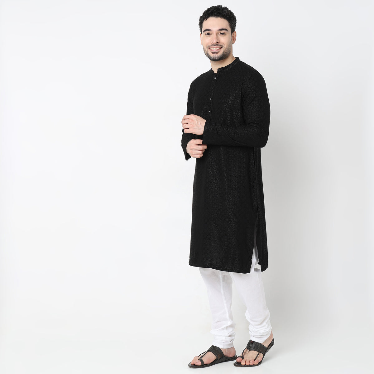 Regular Fit Embroidered Kurta Sets