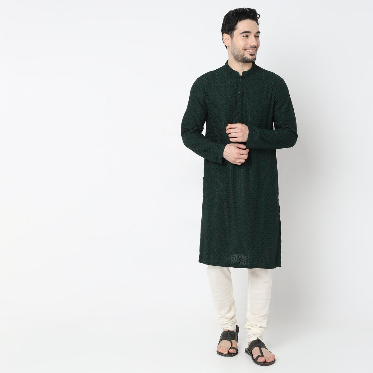 Regular Fit Embroidered Kurta Sets