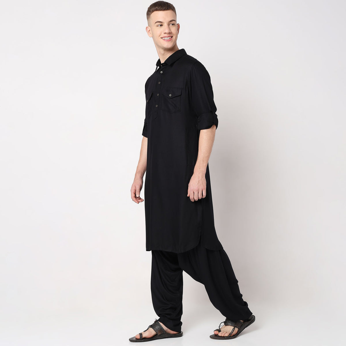 Men Wearing Regular Fit Abstract Ethnic Set