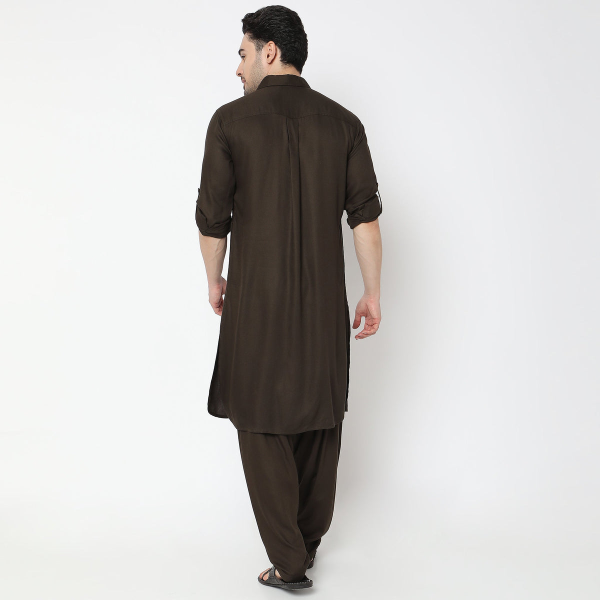 Men Wearing Regular Fit Solid Ethnic Set