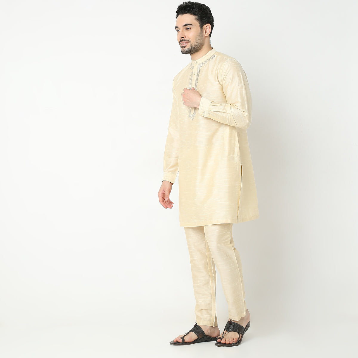 Regular Fit Embroidered Kurta Sets