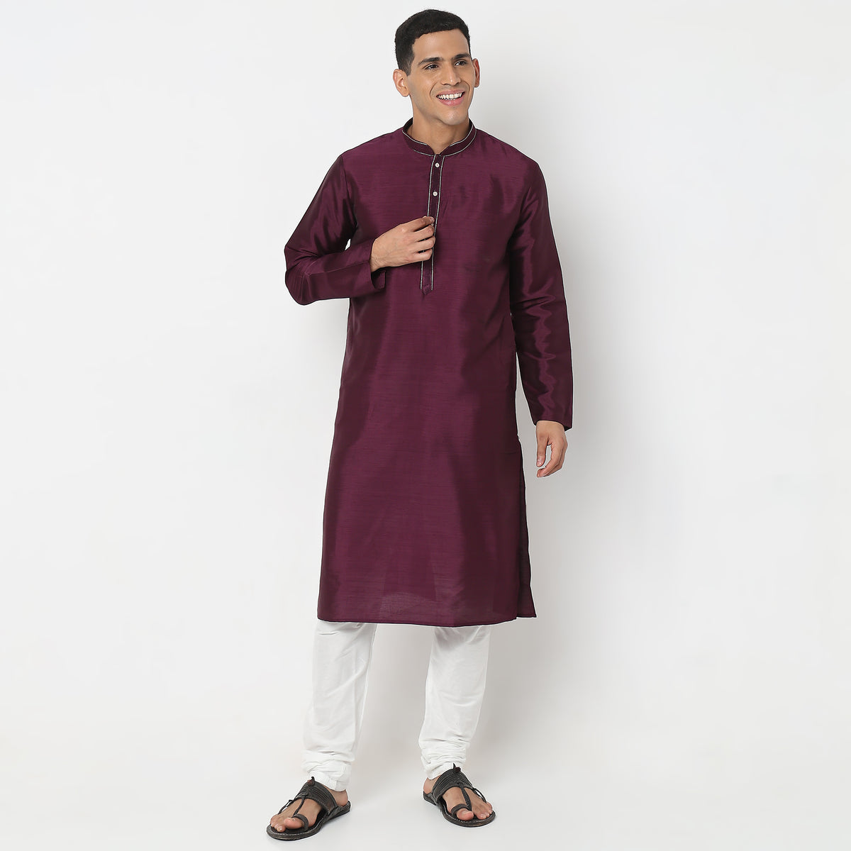 Regular Fit Solid Kurta Sets