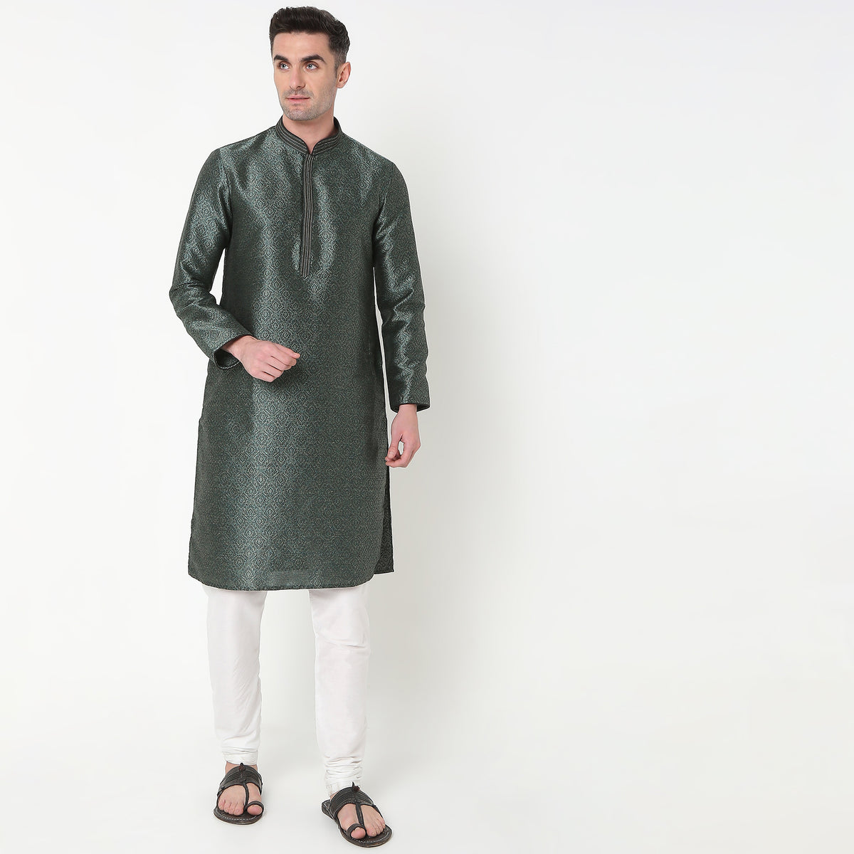 Regular Fit Jacquard Kurta Sets