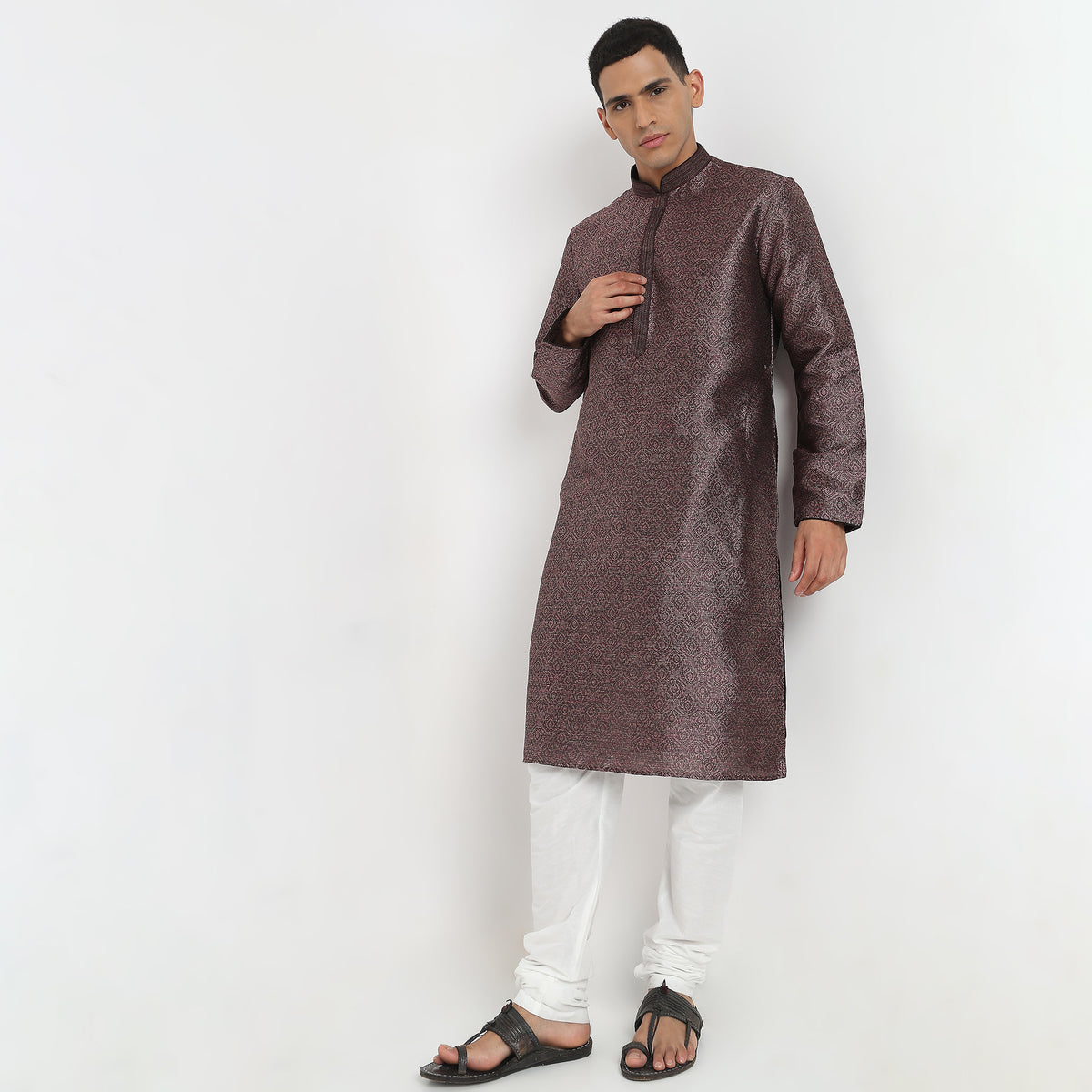 Regular Fit Jacquard Kurta Sets