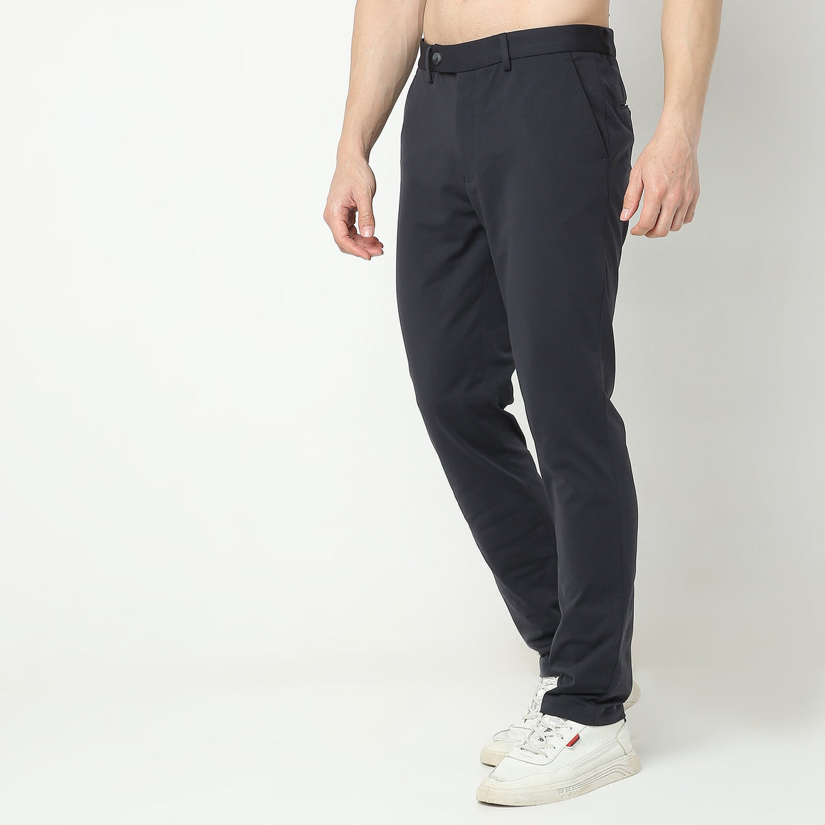 Regular Fit Solid Chinos