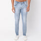 Skinny Comfort Solid Mid Rise Jeans