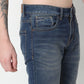Straight Fit Solid Mid Rise Jeans