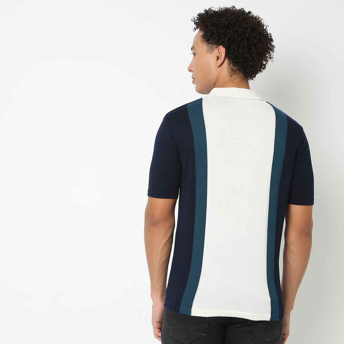 Regular Fit Striped Flatknits T-Shirt