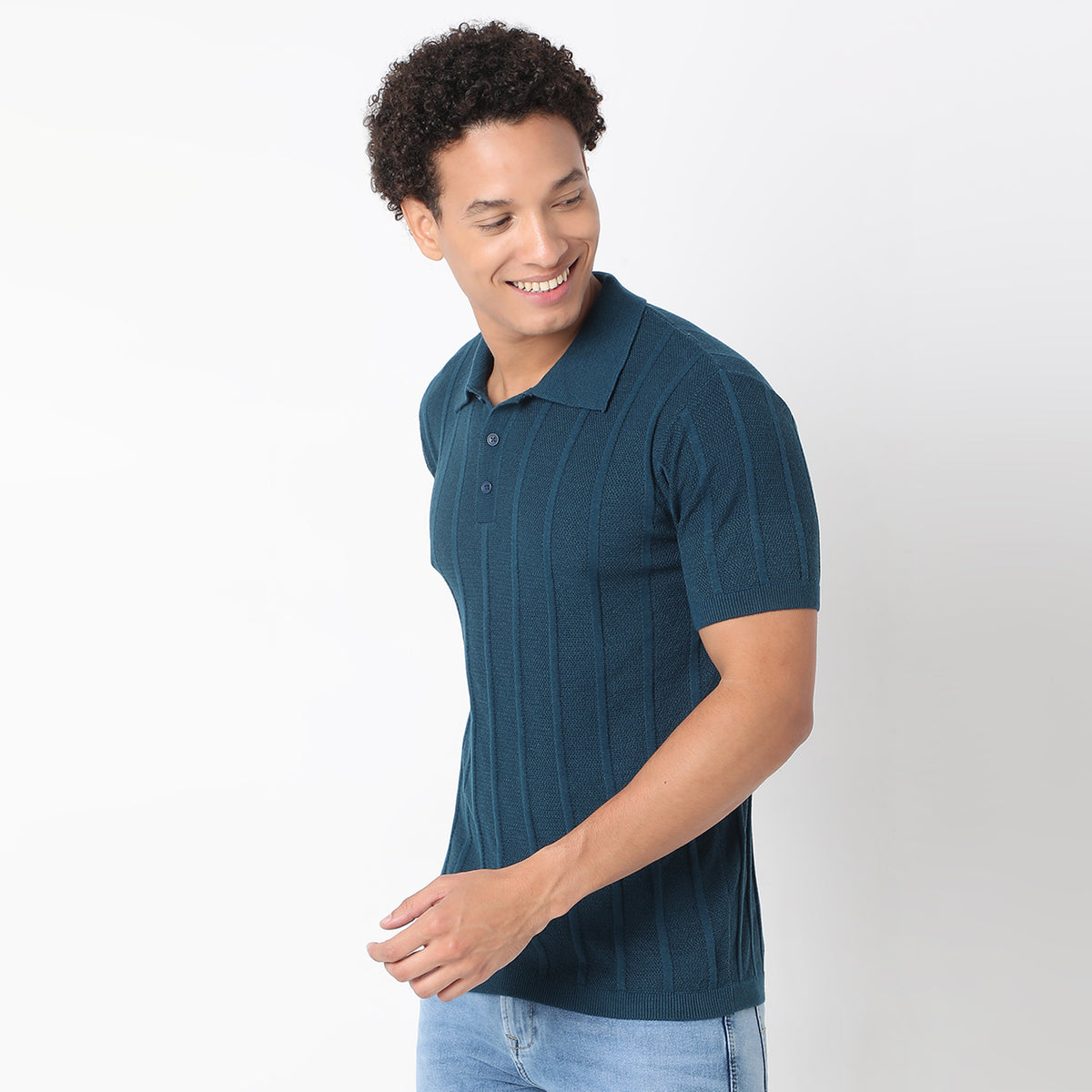 Regular Fit Structured Flatknit T-Shirt