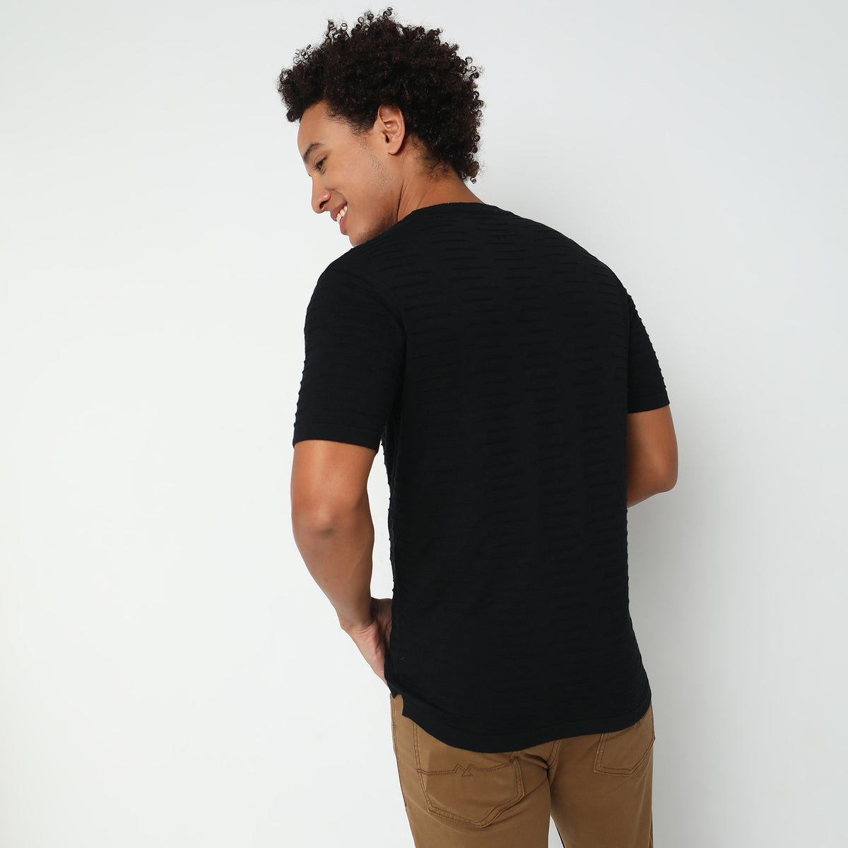 Regular Fit Structured Flatknits T-Shirt