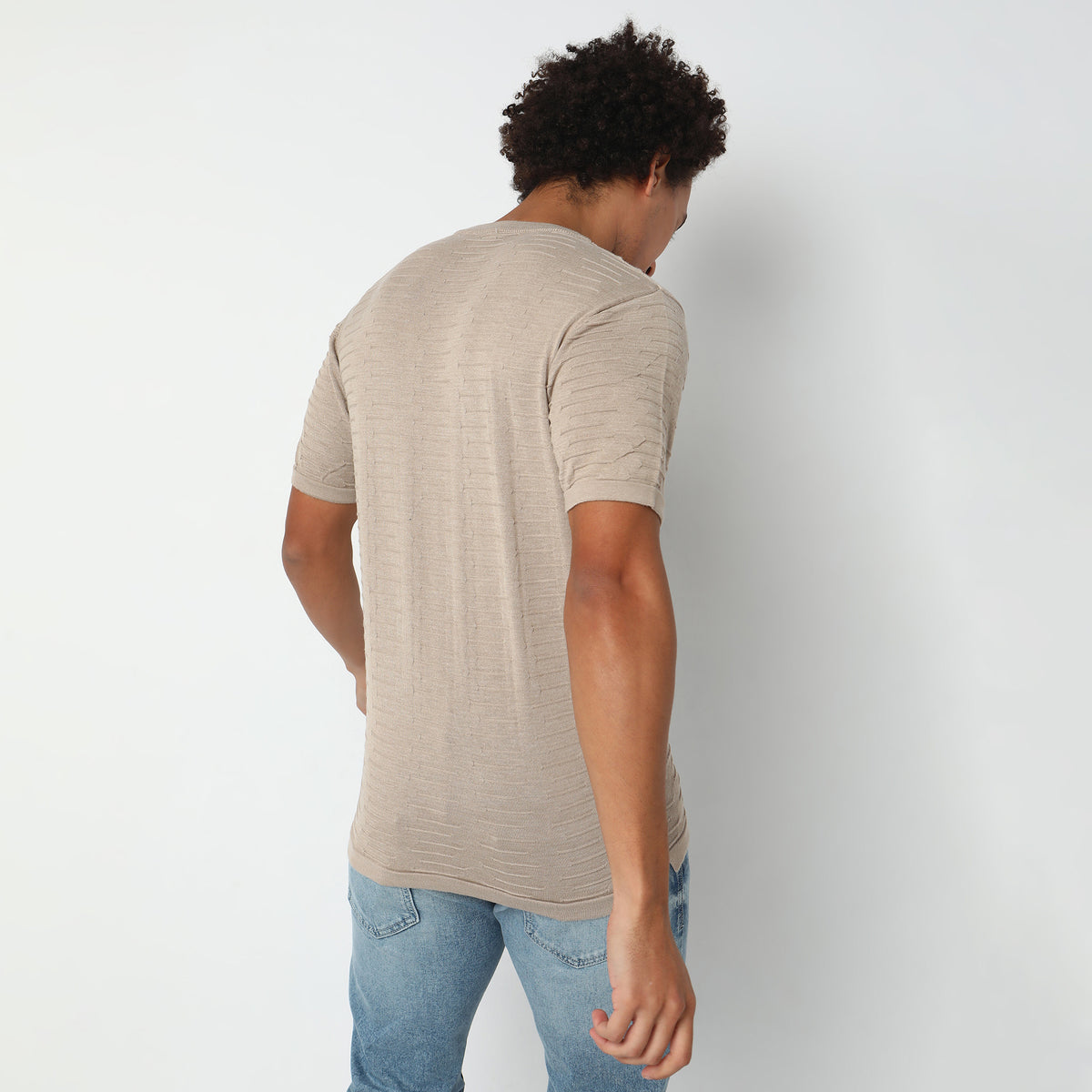 Regular Fit Structured Flatknits T-Shirt