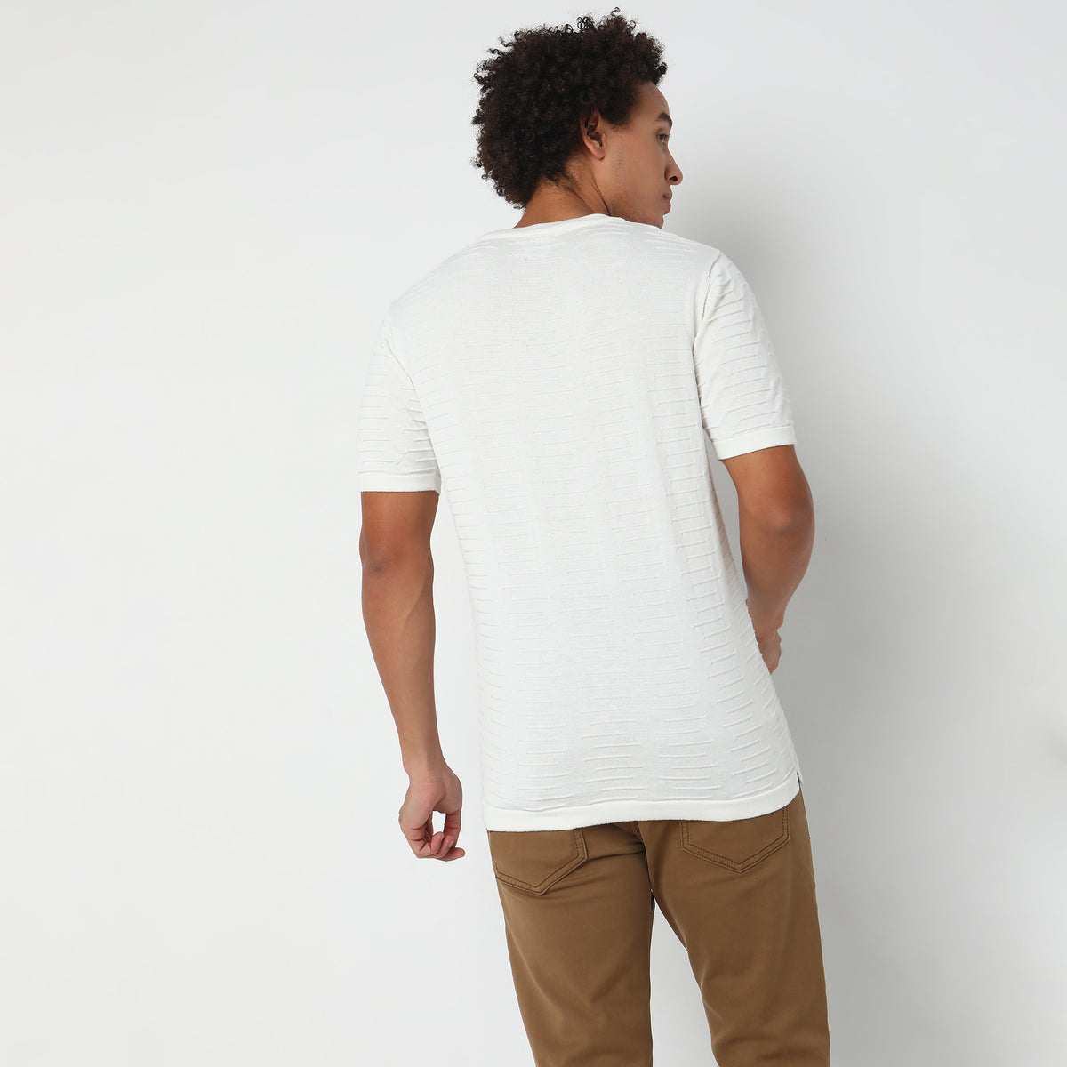 Regular Fit Structured Flatknits T-Shirt