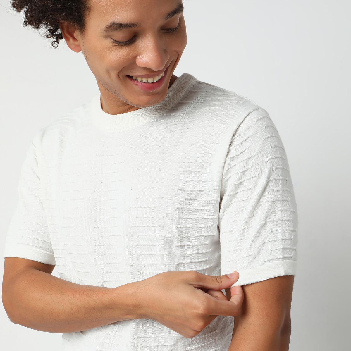 Regular Fit Structured Flatknits T-Shirt