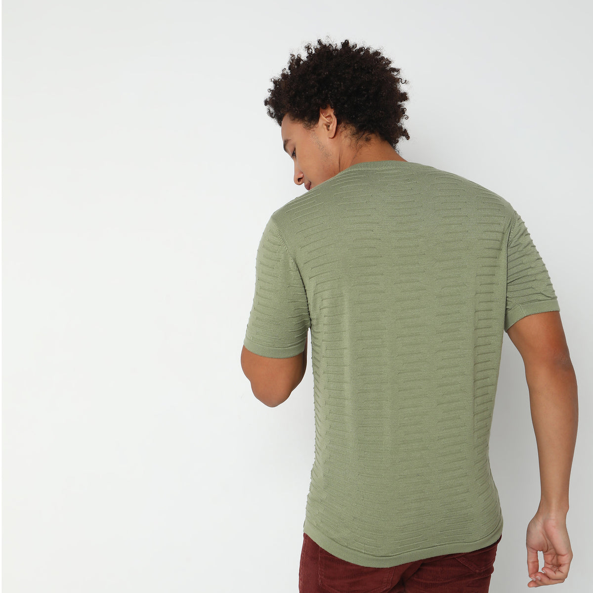 Regular Fit Structured Flatknits T-Shirt