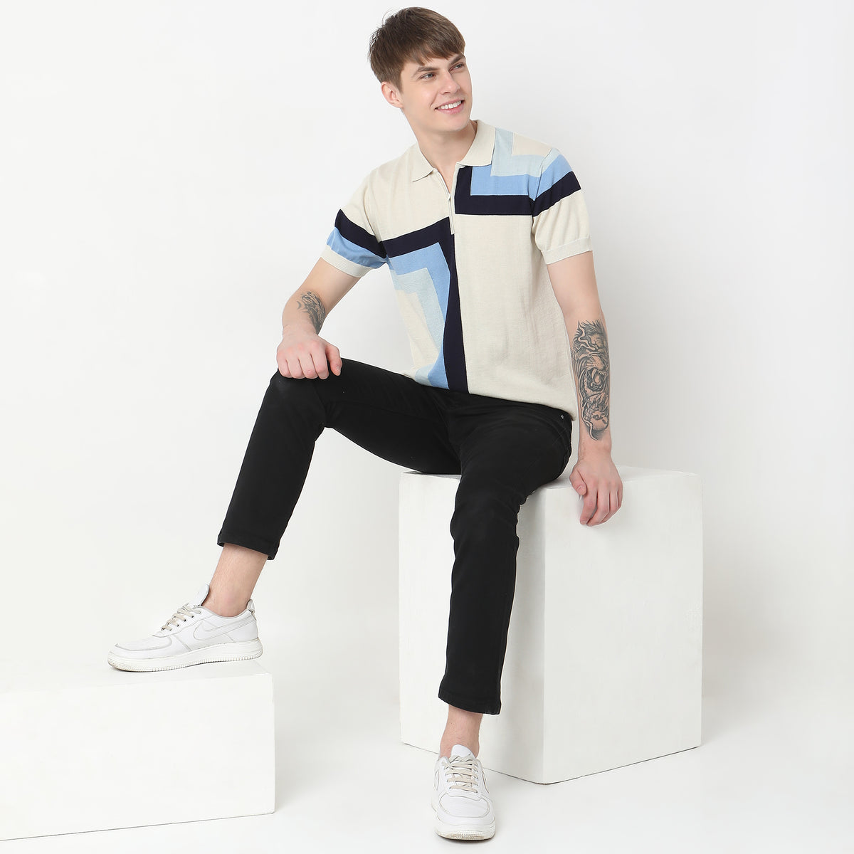 Regular Fit Geometric T-Shirt