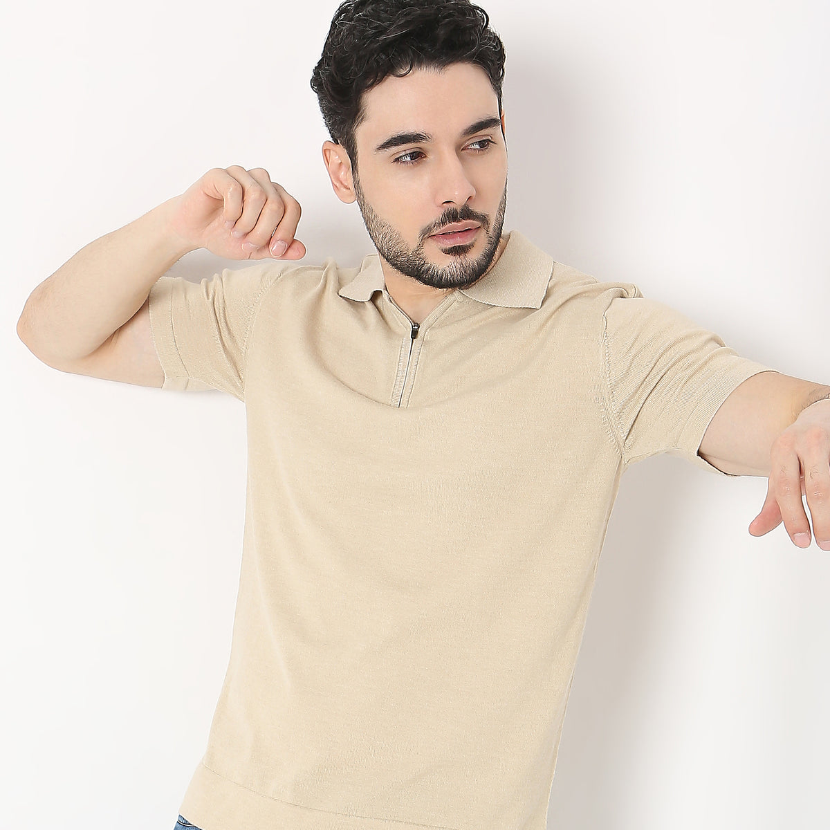 Regular Fit Solid T-Shirt