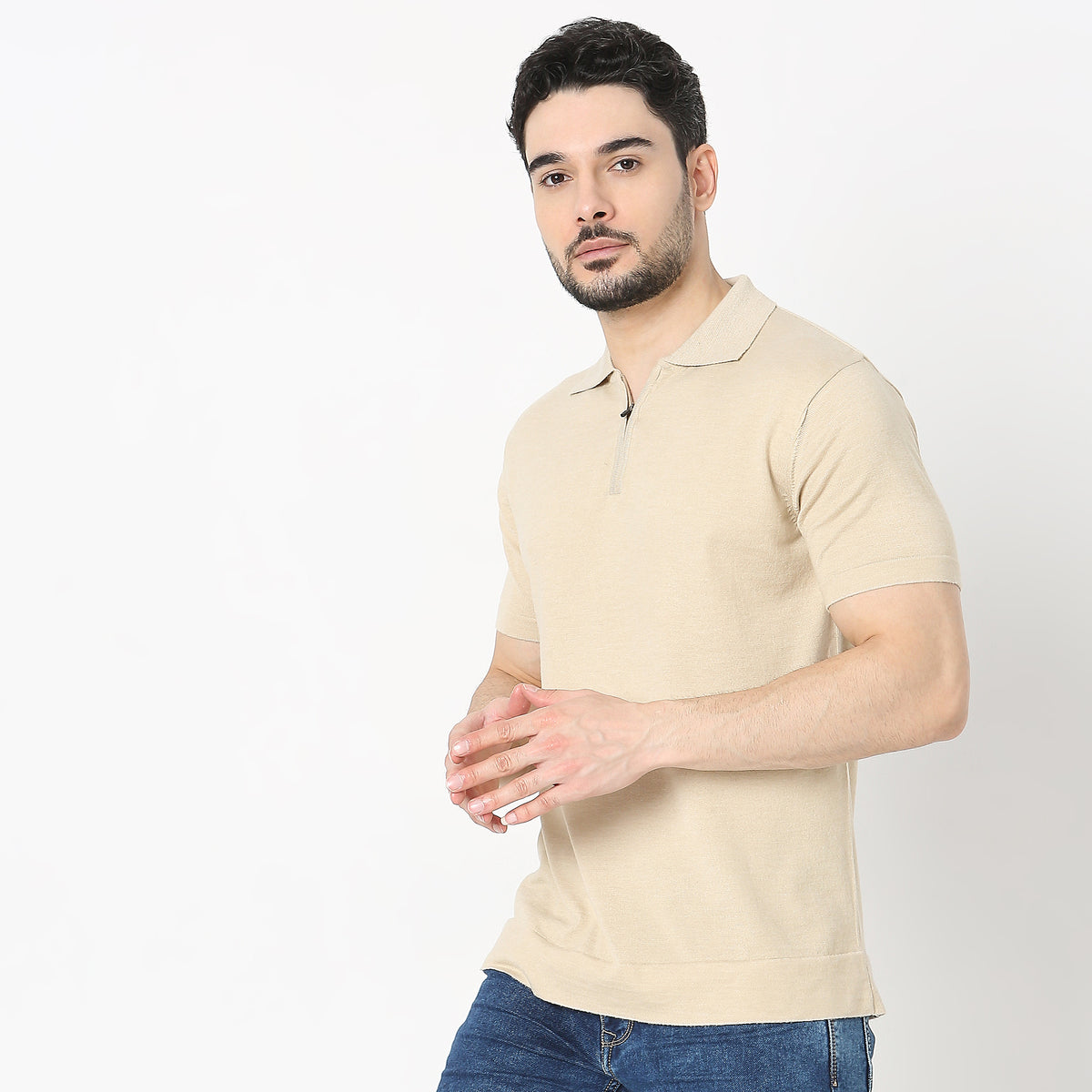 Regular Fit Solid T-Shirt