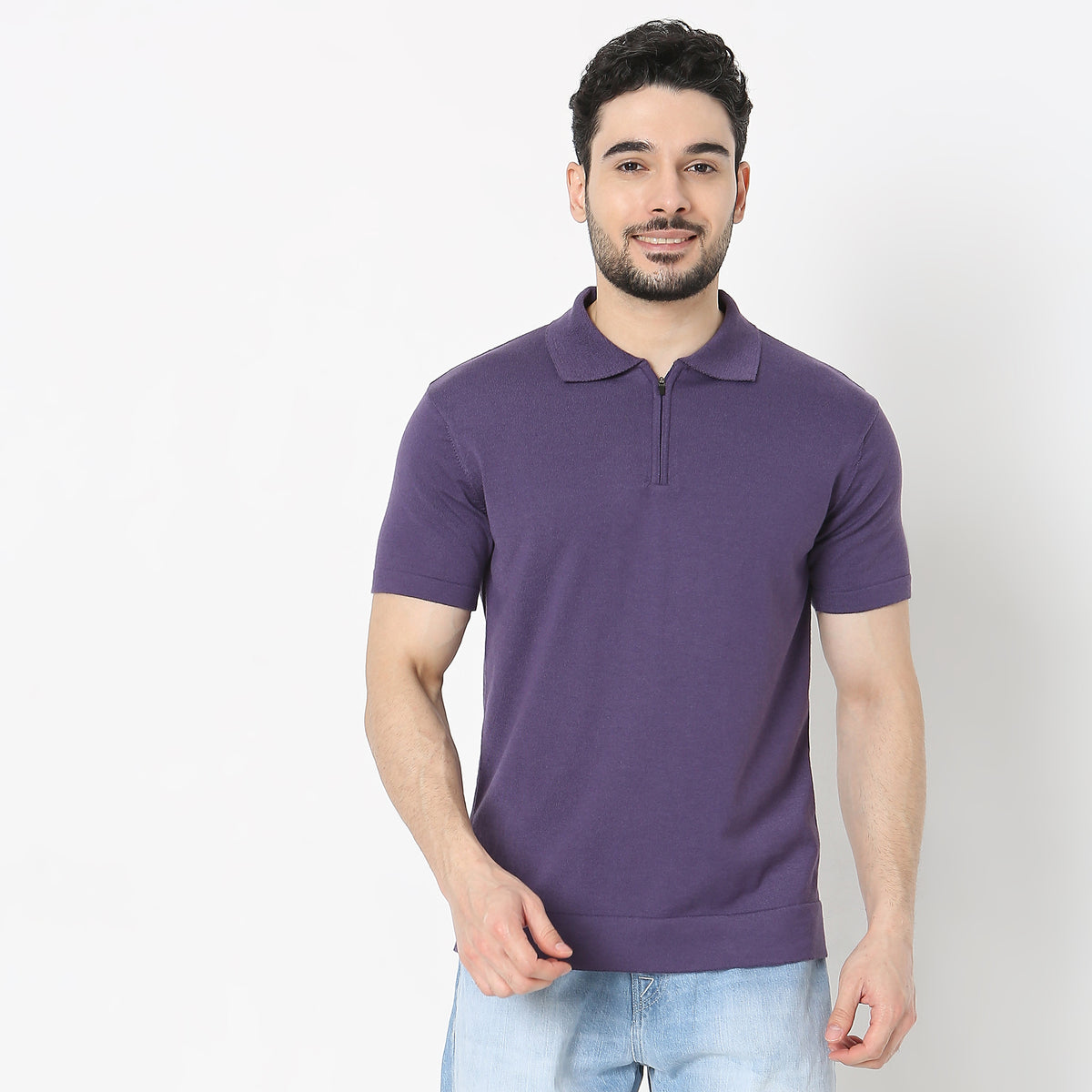 Regular Fit Solid T-Shirt