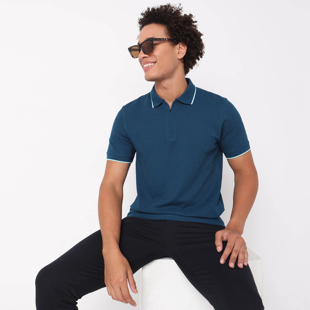 Regular Fit Structured Polo T-Shirt