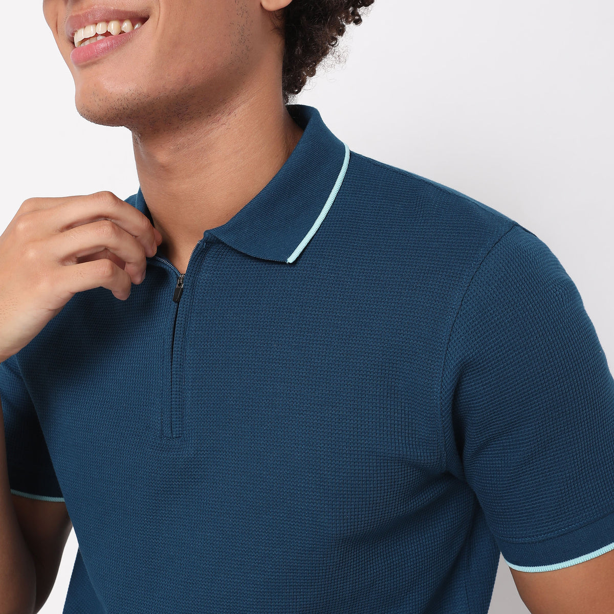 Regular Fit Structured Polo T-Shirt