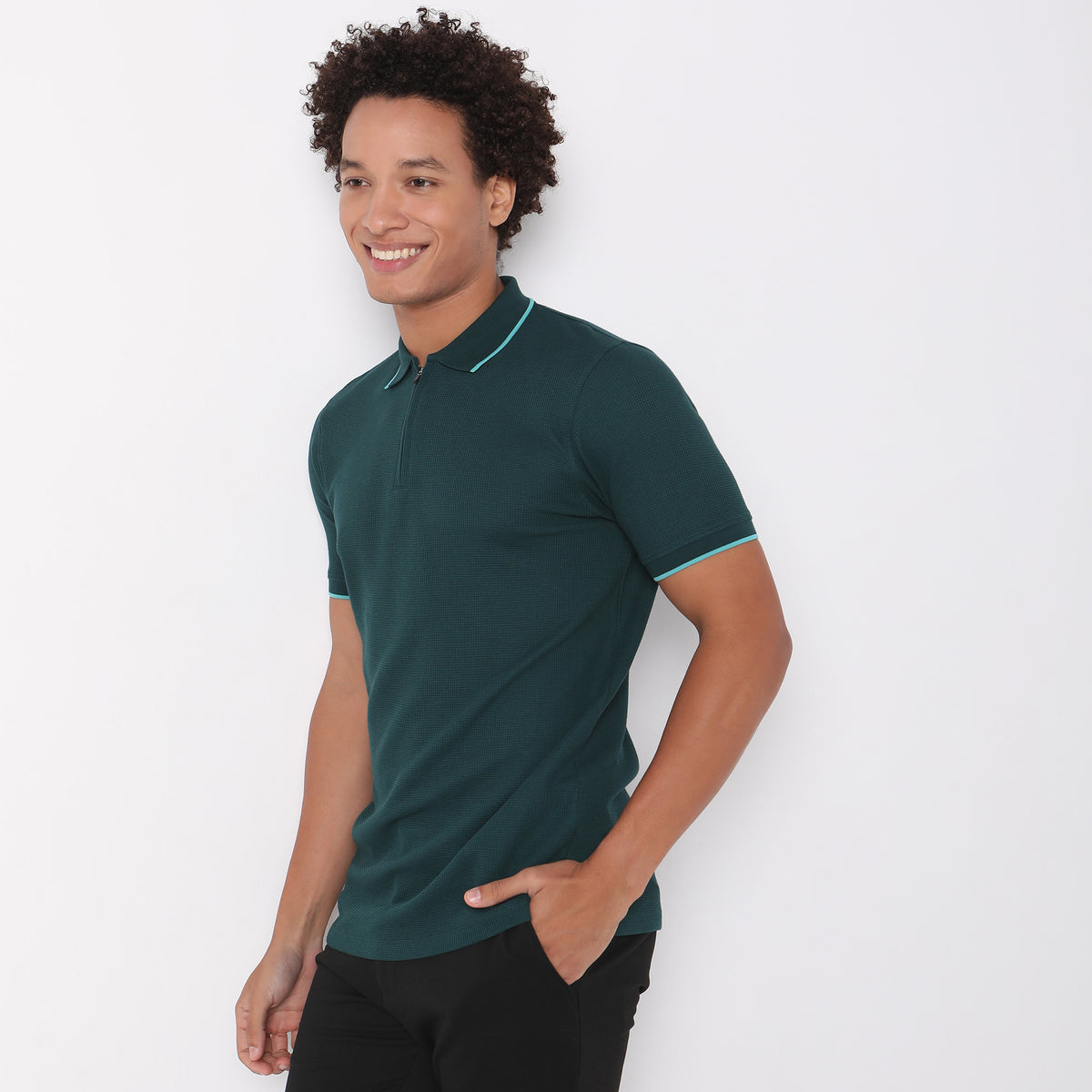 Regular Fit Structured Polo T-Shirt