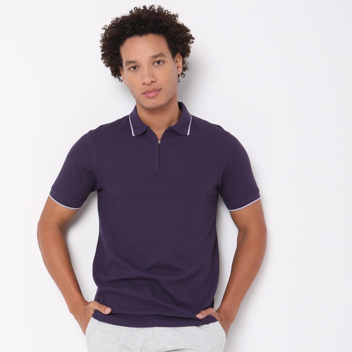 Regular Fit Structured Polo T-Shirt