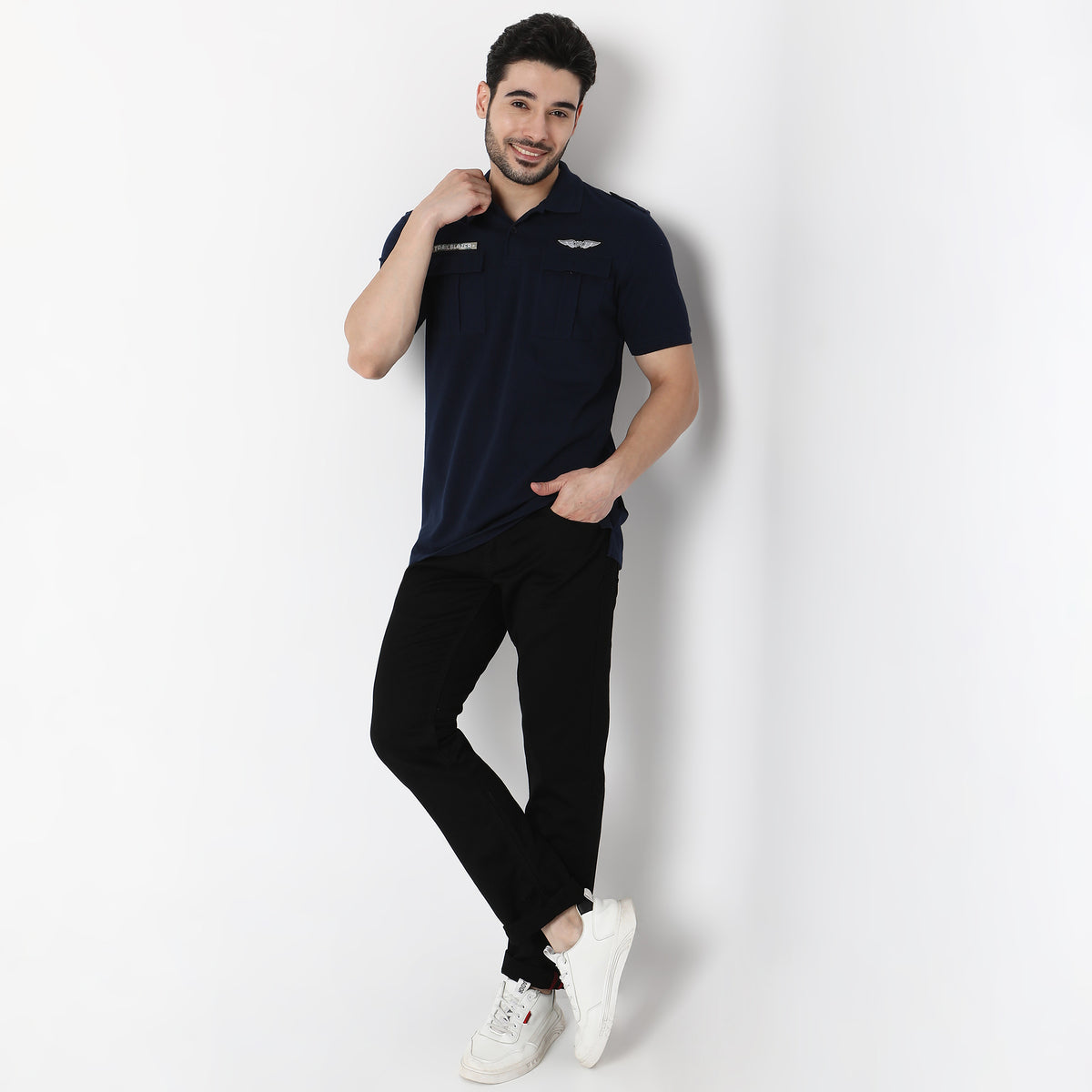 Regular Fit Solid Polo T-Shirt