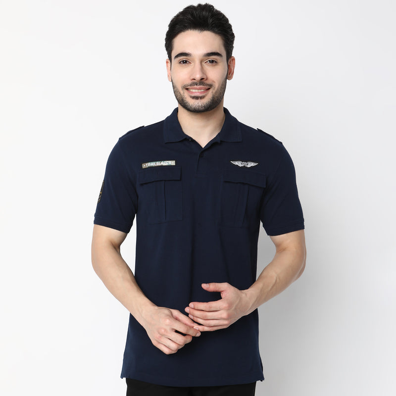 Regular Fit Solid Polo T-Shirt